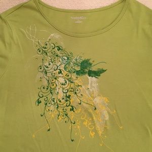 Embellished Line Green Tee